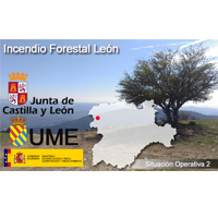 Evolución del incendio forestal originado el día 19 de abril en el municipio de Bouzas (León)