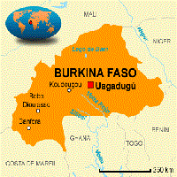 Mapa Burkina Faso